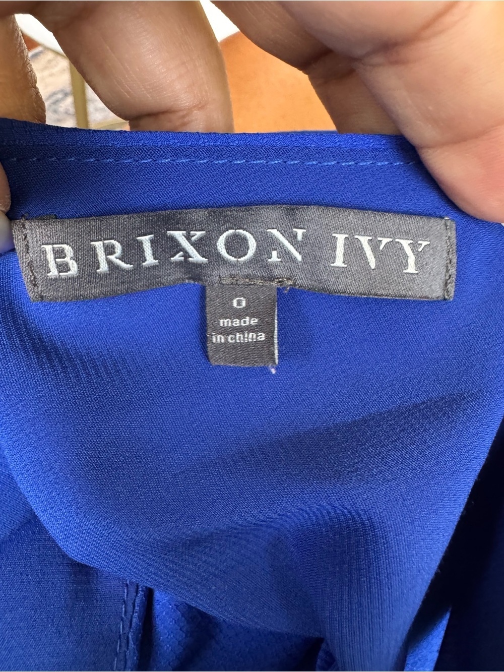 Brixon Ivy Royal Blue Fit & Flare Dress Size 0 Laser Cut Scallop Hem - Picture 8 of 11